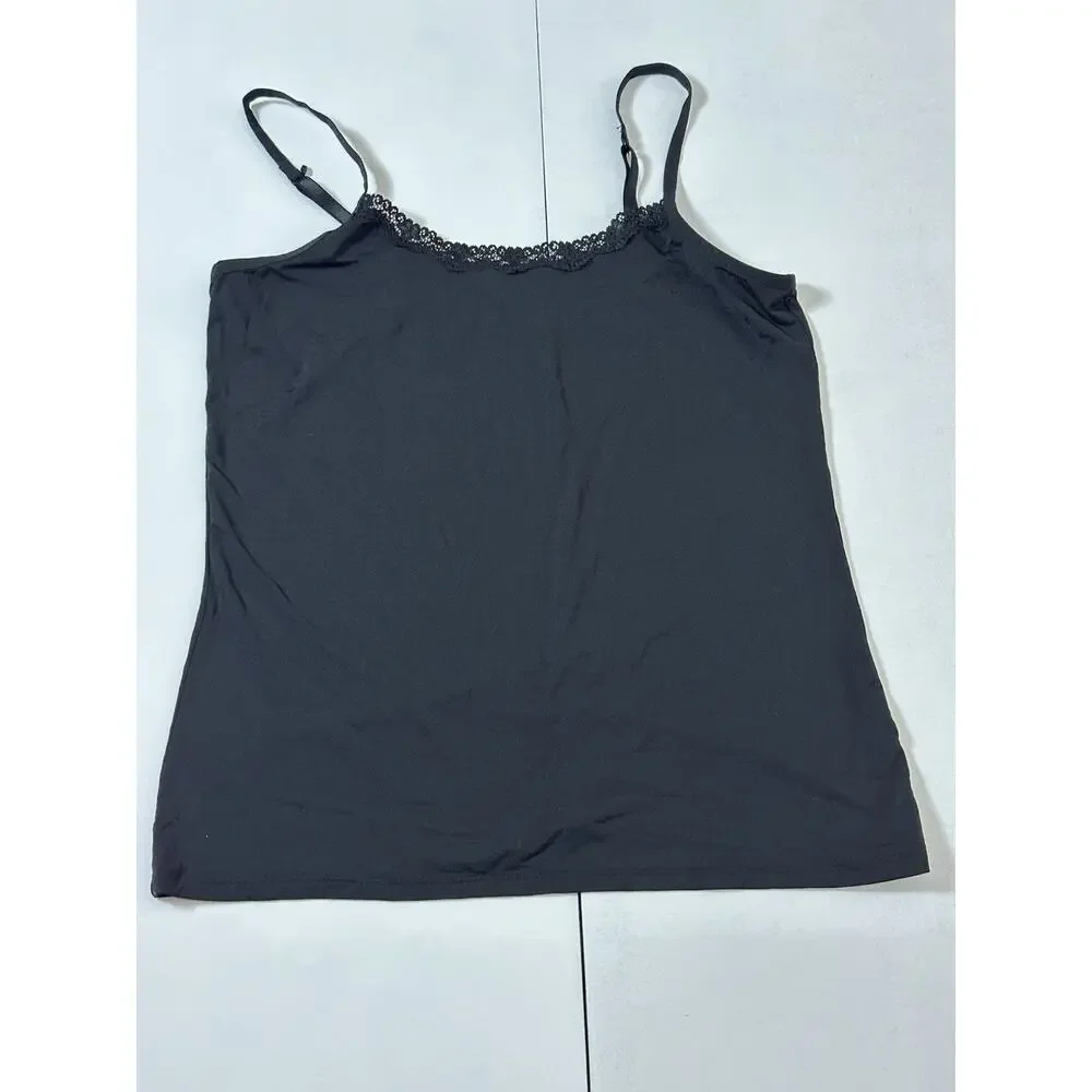 Women’s Secret‎ Treasure Sleepwear Black Stretchy Cami Top Size XL